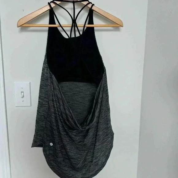 Lululemon Raise The Barre Tank Heathered Black 8 - Picture 6 of 7